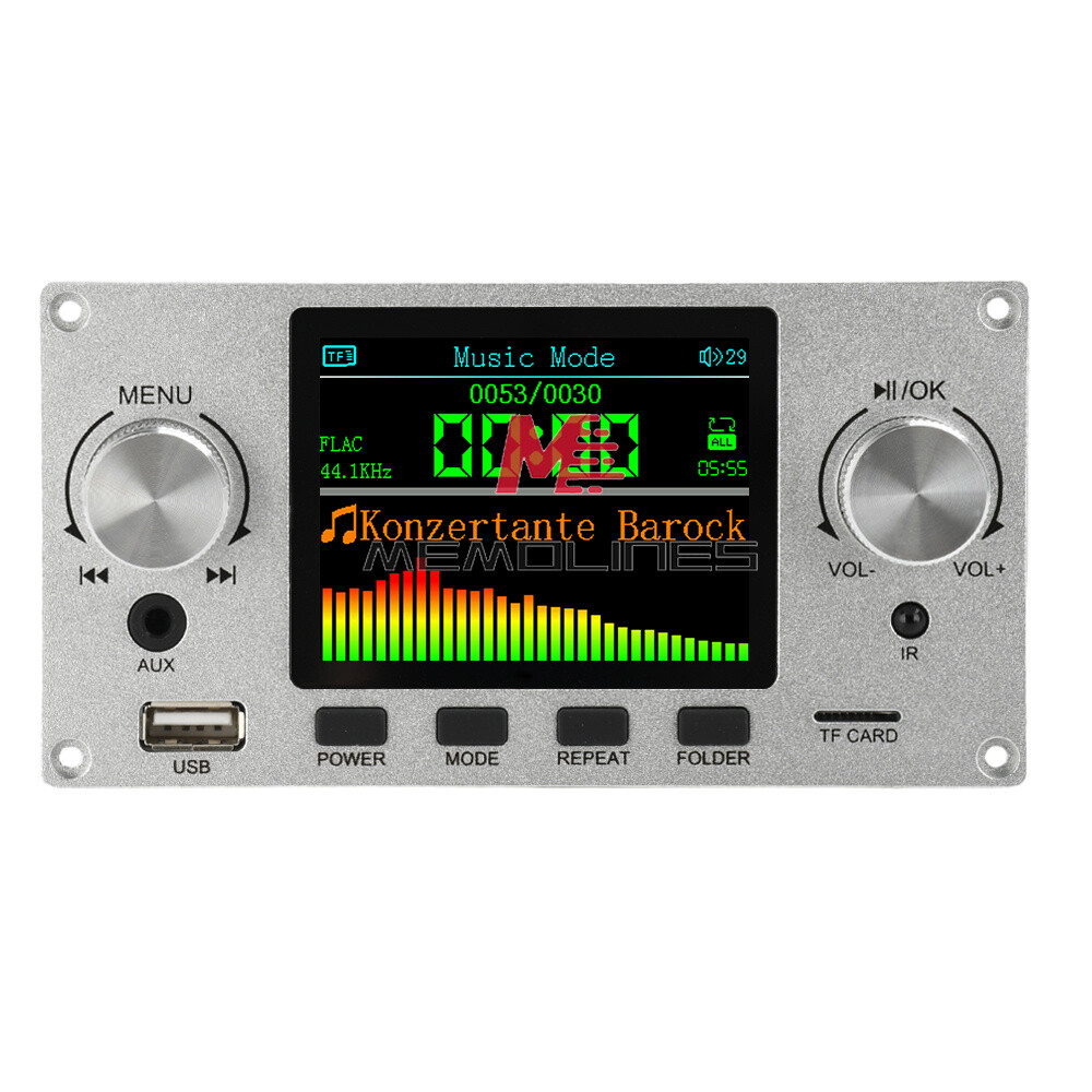 2.8inch IPS Bluetooth MP3 Decoder Board TF USB Car Amplifier Audio Player DIY