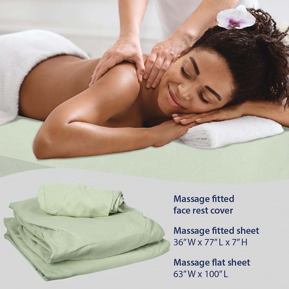 ForPro Professional Collection Premium Microfiber 3-Piece Massage Sheet Set, ...