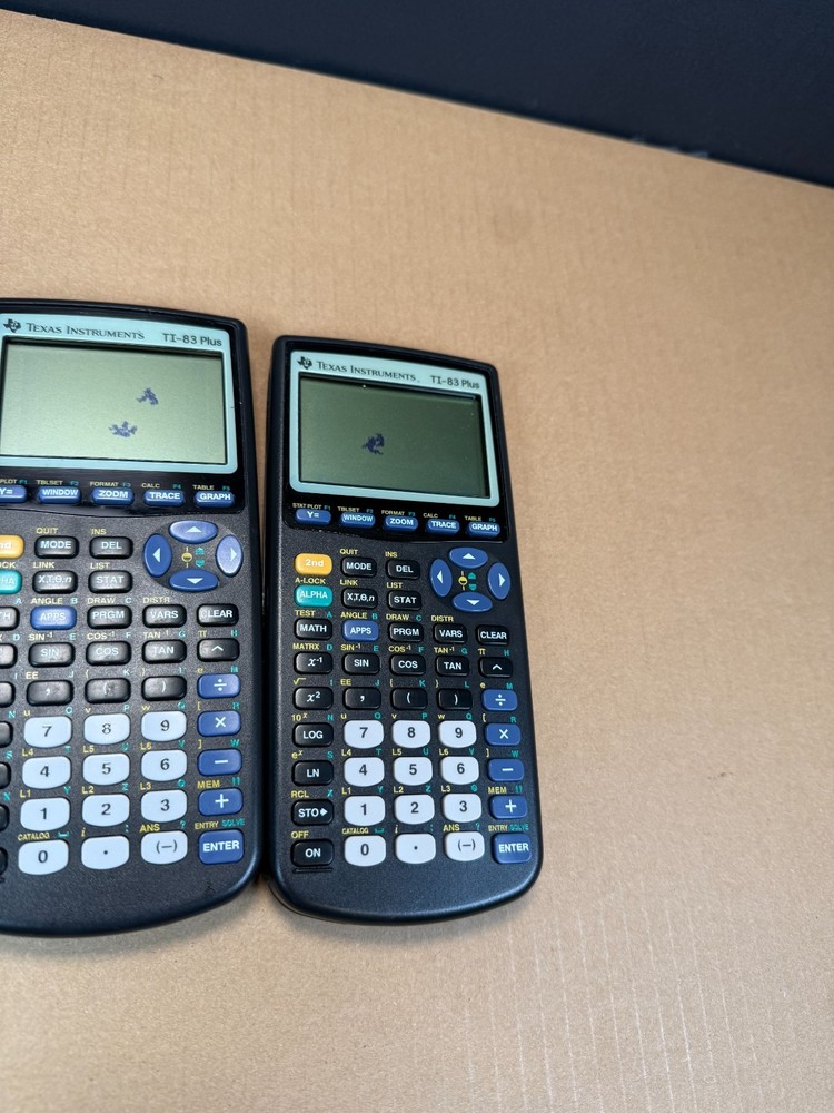 2x Texas Instruments TI-83 Plus Graphing Calculator Tested Working READ!