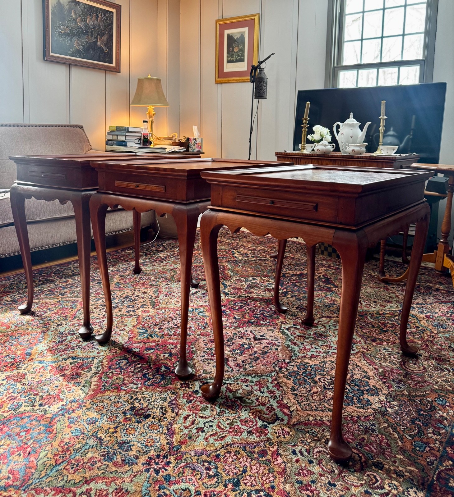 Eldred Wheeler Cherry Tea Tables