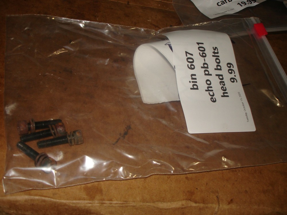 Echo pb-601 head bolts  blower  part only Bin 607