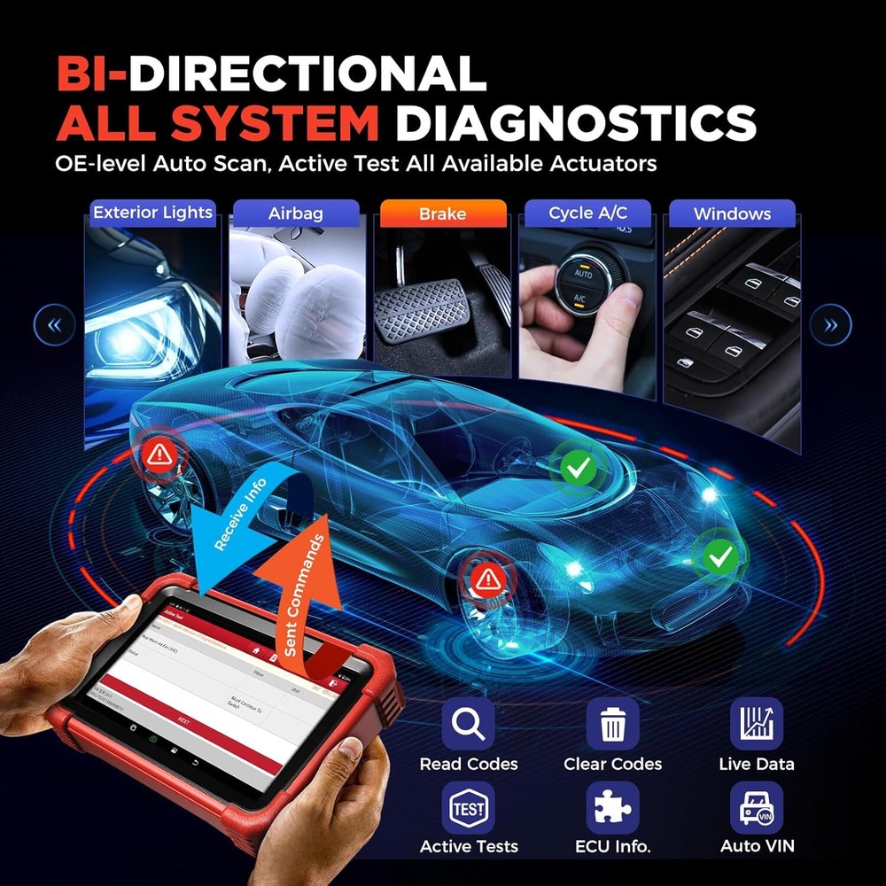 LAUNCH CRP919X BT PRO Elite Car Bidirectional Diagnostic Scanner Tool Coding
