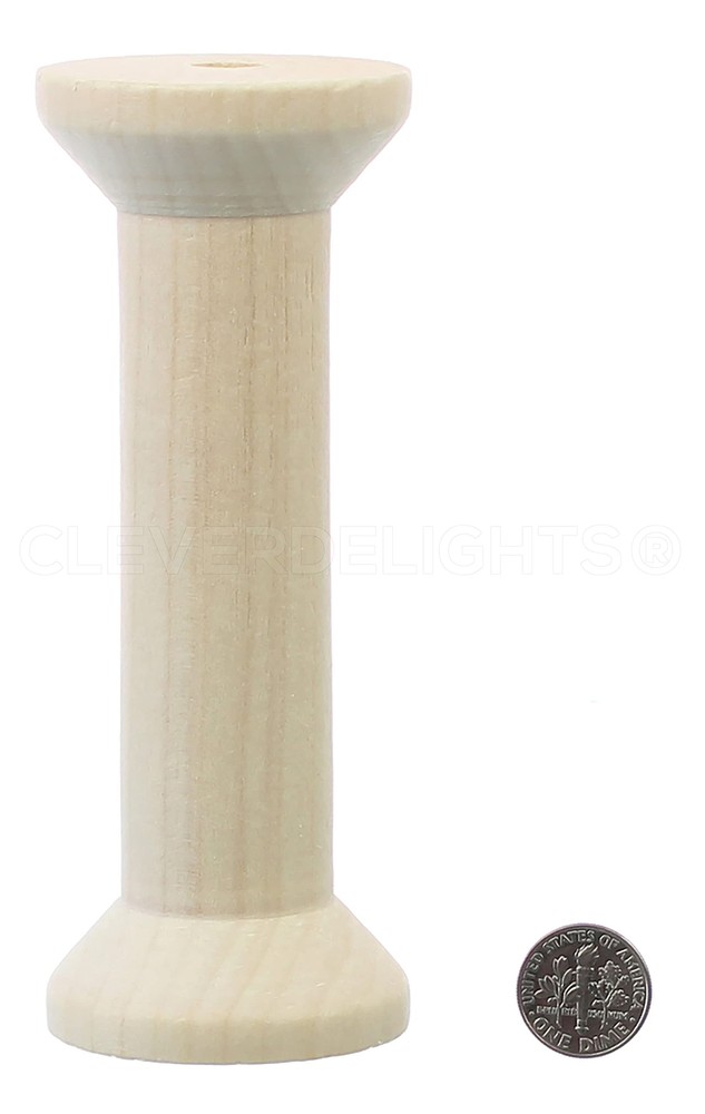 5" x 1 7/8" Wood Spools - 4 Pack - Empty Craft Spools