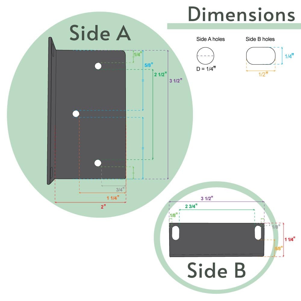 Rack Mounting Ears for A/V Rack, 2U, Pai