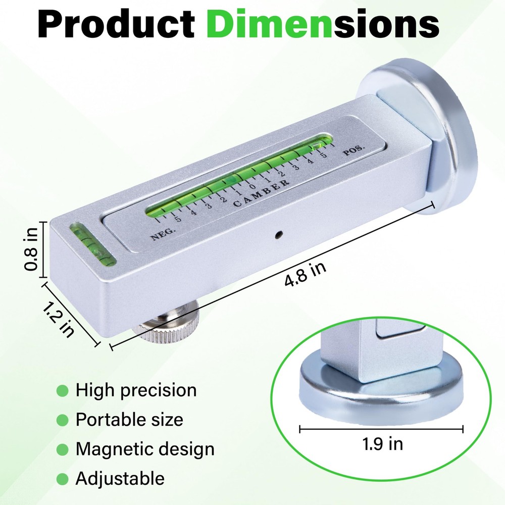 Wheel Alignment Tool Universal Adjustable Magnetic Gauge Tools Caster Camber