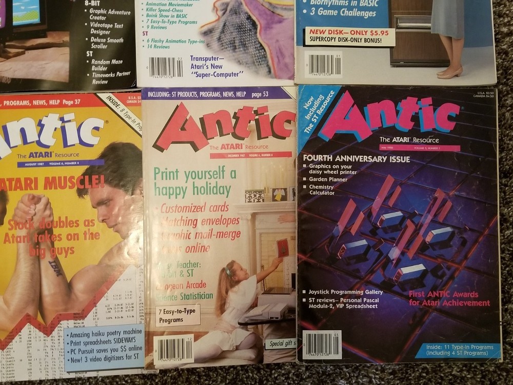 1986-88 Antic Atari / Analog Computing Magazines Computer vtg LOT Collection 80s