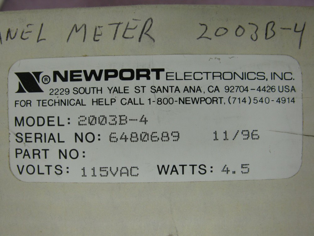 *NEW* Newport 2003B-4 D1 Digital Panel Voltmeter