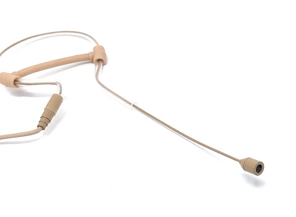 Single Earhook Headset Mic w/ 4 pin mini XLR for Audio Technica Wireless
