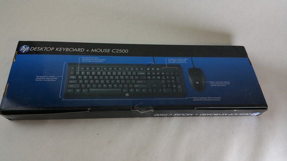 New HP C2500 Desktop Keyboard & Optical Mouse
