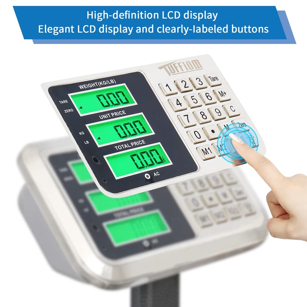 660 lbs / 0.1 Computing Digital Floor Platform Scale Shipping Scale w/LCD Screen