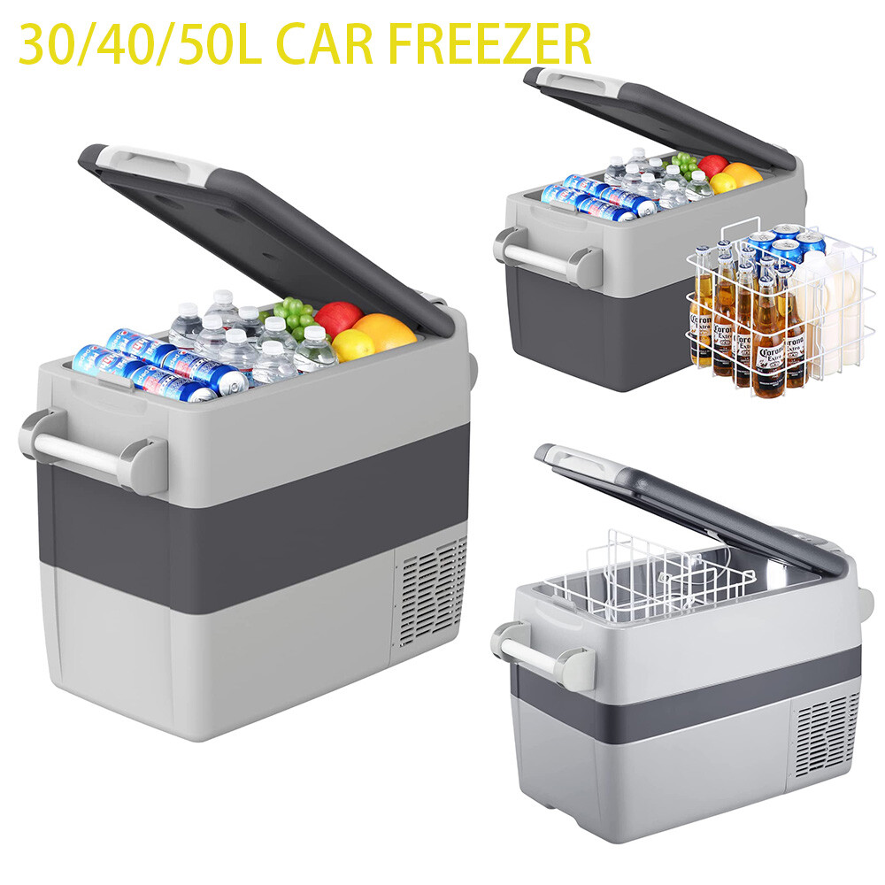 31/42/53QT Car Portable Freezer Fridge 12V Camping Refrigerator With Compressor