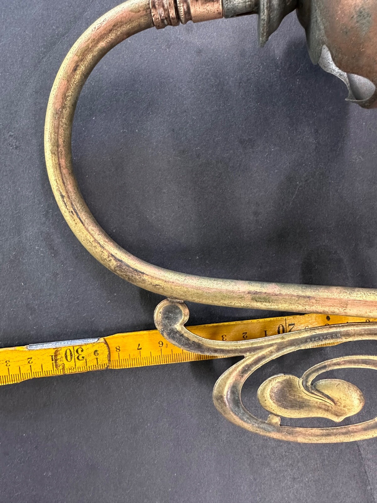 Antique Vintage Art Nouveau Light Fitting Original shade holder- Not Converted