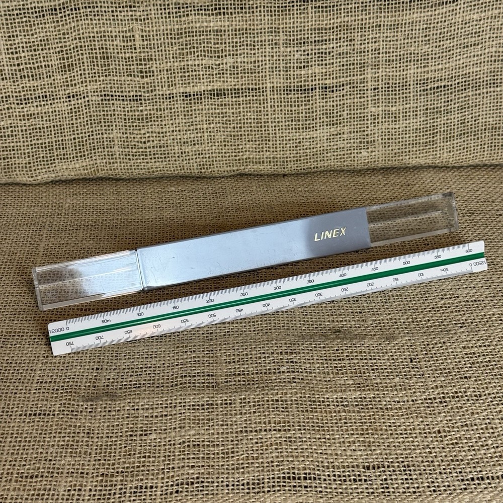 Linex 304 Triangular Graphics Engineering Drawing ruler in original case