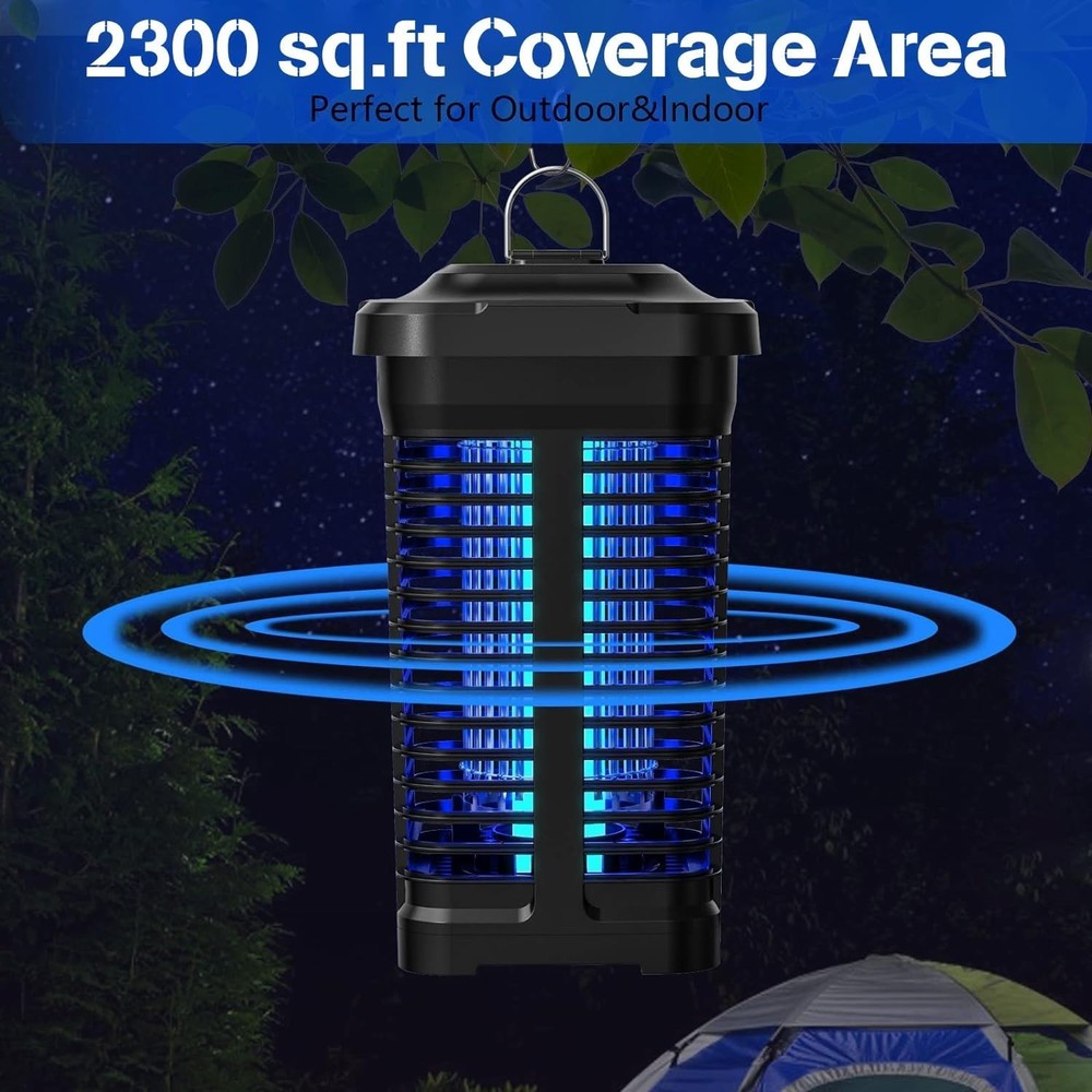 4300V 18W Electric Bug Zapper — Mosquito Killer  with Light Sensor