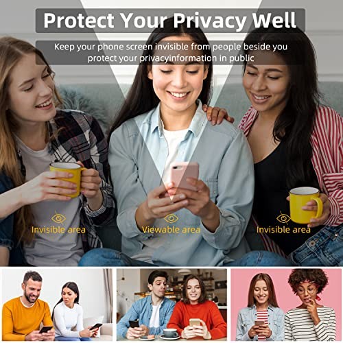 Privacy Screen Protector - Compatible with iPhone 14 Pro, iPhone 15, iPhone 16