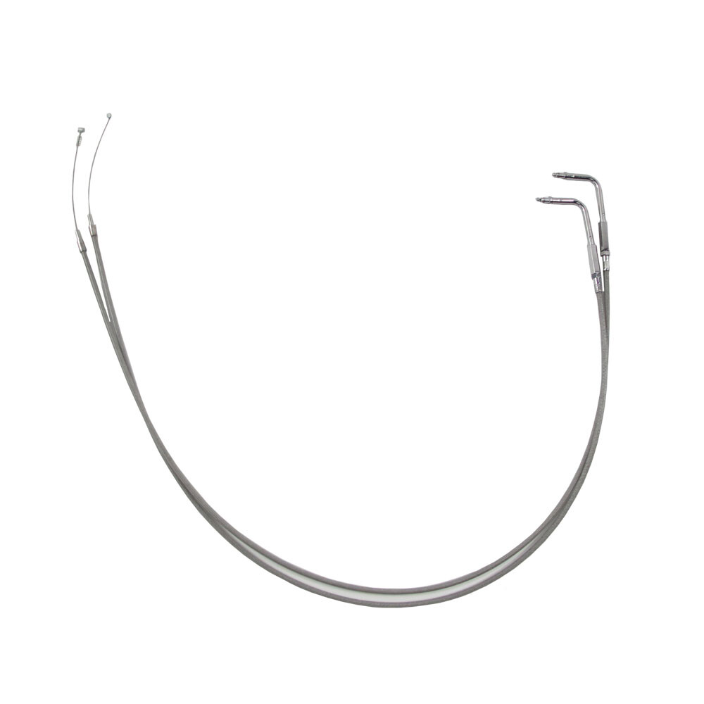 51" Stainless Throttle and Idle Cables for Harley Road King Glide FLHX FLHT FLTR