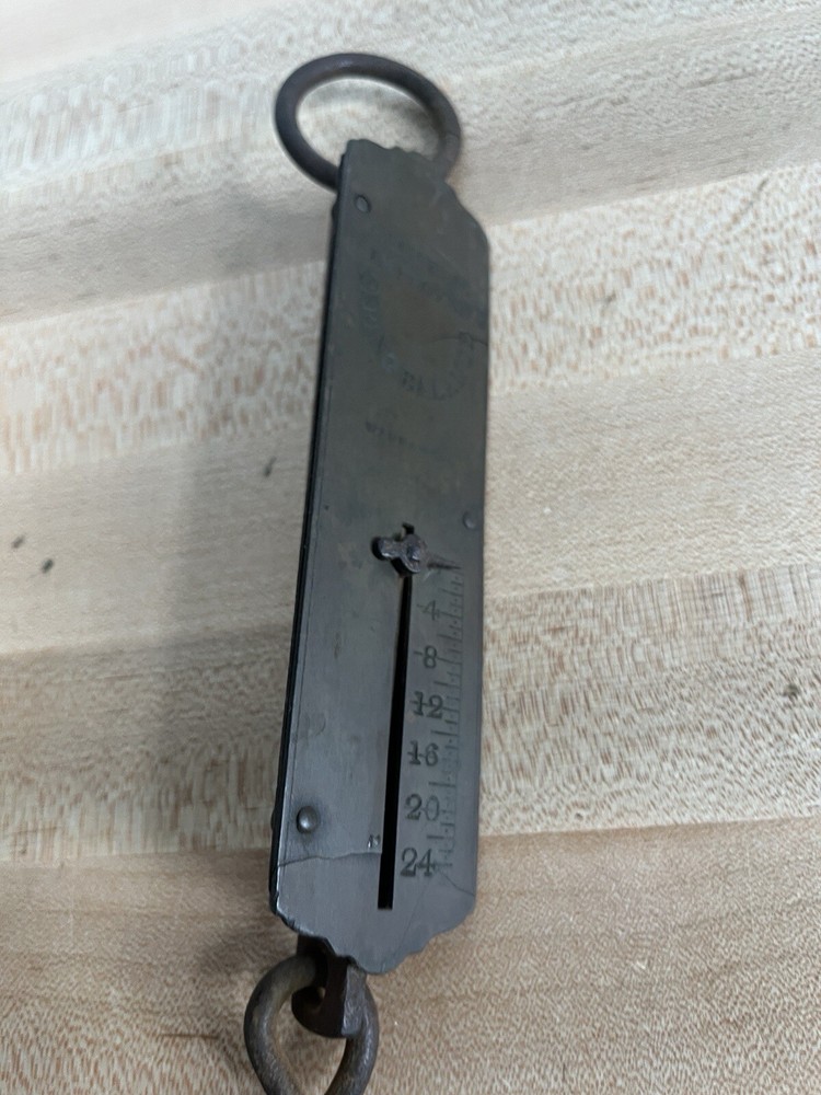 Antique Salter's Improved 24 lb. Brass Face Spring Balance Scale