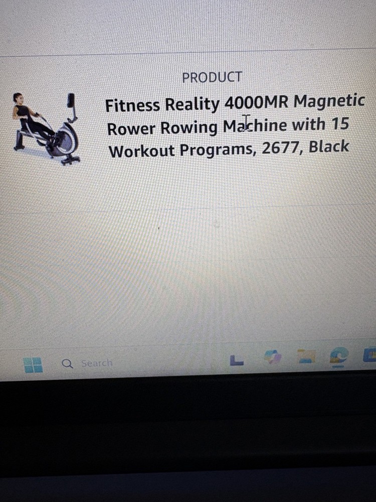 FITNESS REALITY 4000MR Magnetic Rower Rowing Machine with 15 Workout Programs