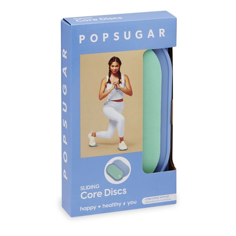 Popsugar Core Sliding Discs, Dual-Sided Exercise Sliders for Carpet
