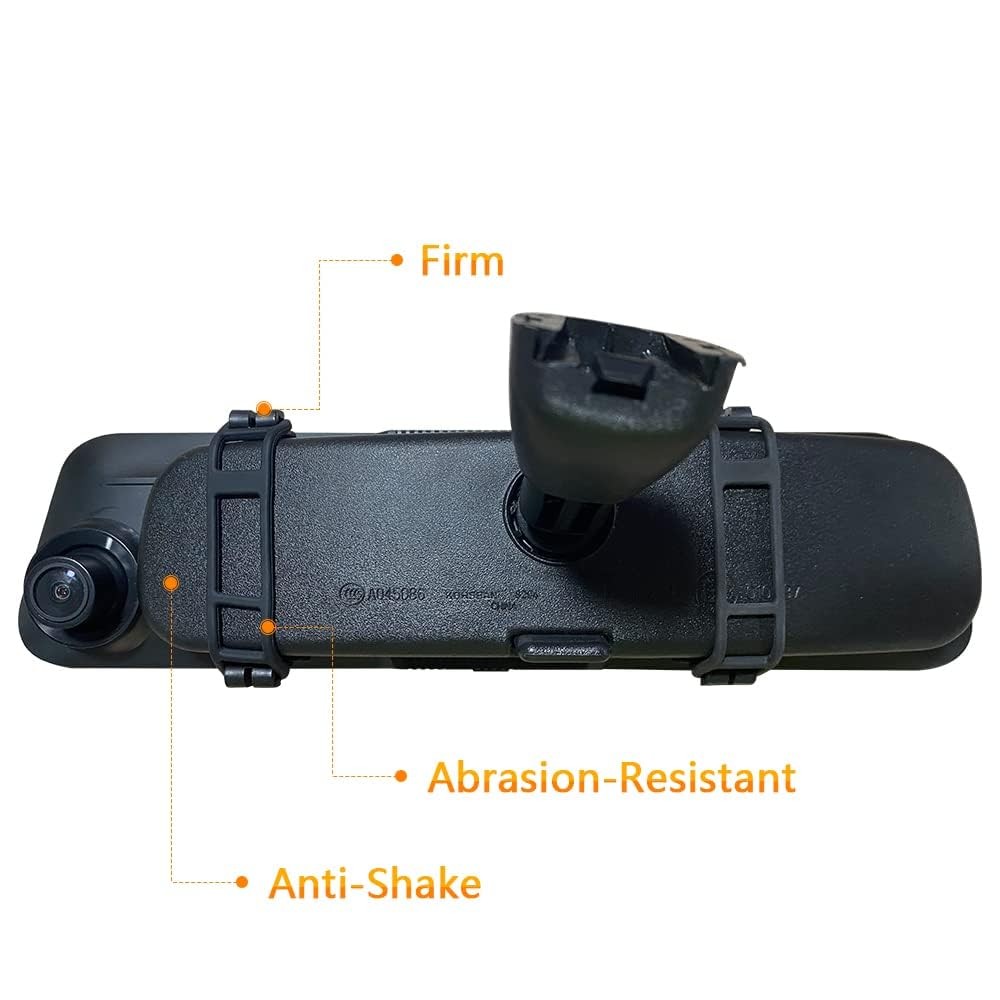 WOLFBOX Mirror Dash Cam Mounting Straps Suitable for Camera Black