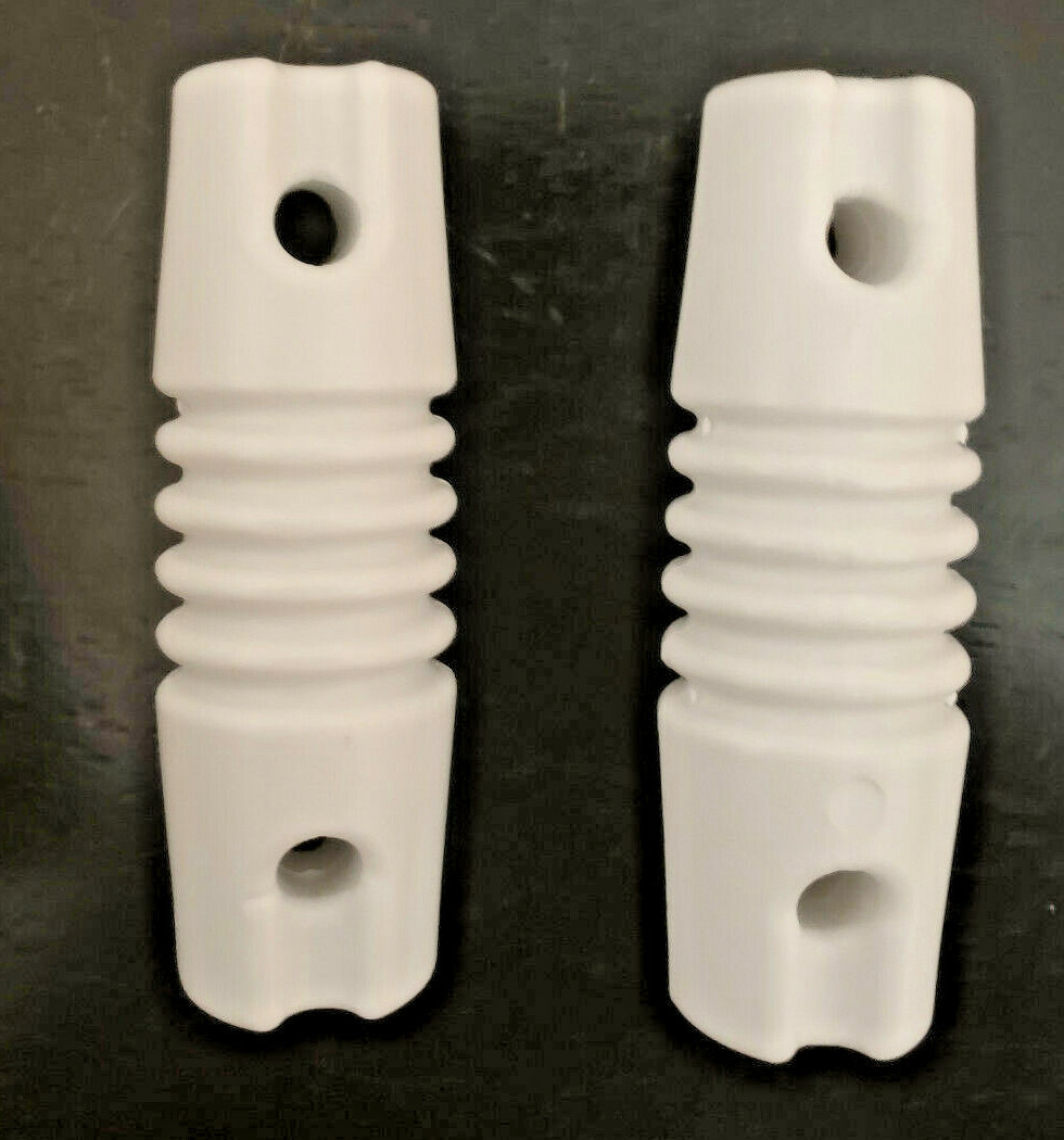 Antenna Insulators (2) Shortwave Ham CB High Quality Strong in Wht Blk, or Gry
