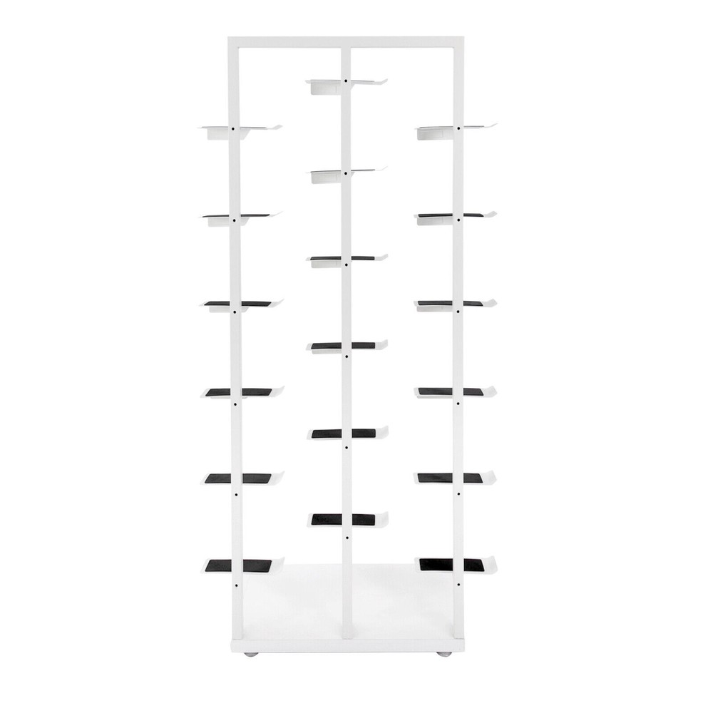 Three-post Single-sided Shoe Rack Stackable Commercial Shoe Rack Display Cabinet