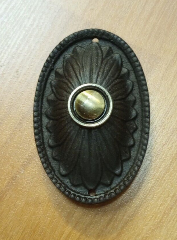 Classic style Doorbell Button Solid Brass Waterglass Studios 1604ob