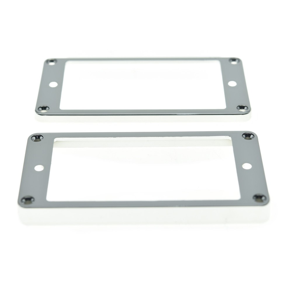 2-Pack Plastic Humbucker Pickup Ring Flat/Curved Bottom Frame for Epiphone LP