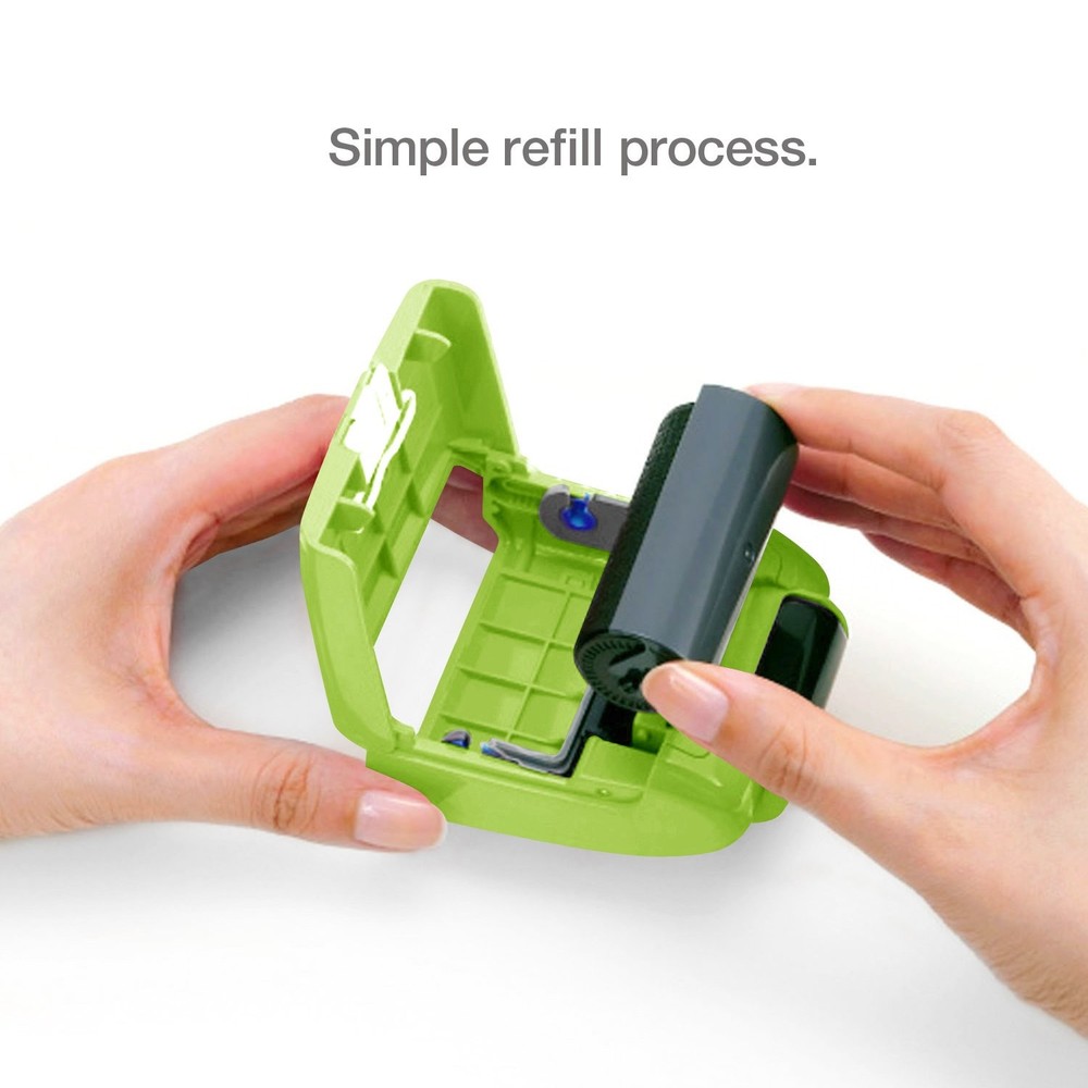 Identity Theft Prevention Wide Roller Security Stamp Kit, 2-Pack, Green