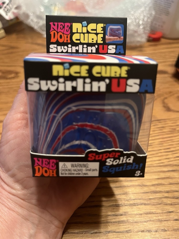 NEEDOH Nice Cube Swirlin’ USA Super Solid Squish NEW