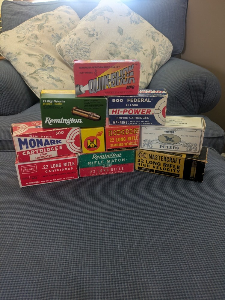 Empty 22 LR Brick Boxes 9 In Total