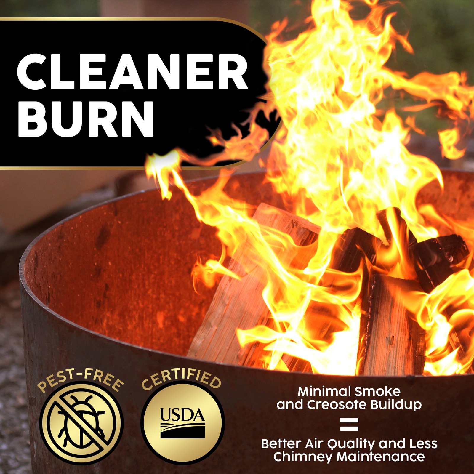 Firewood Central Kiln-Dried Hickory 16" Splits (14–18) – Clean Burn, USA Sourced