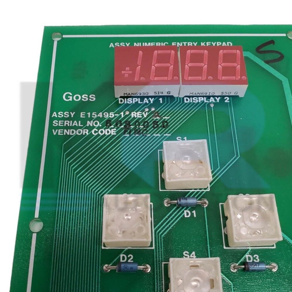 Rockwell E15495-1 Goss Numeric Entry Keyboard Assembly