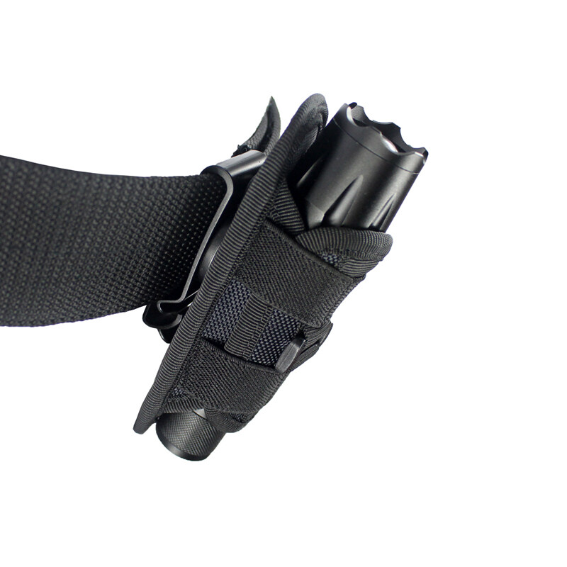 Tactical 360 Degrees Rotatable Flashlight Pouch Holster Torch Case for Belt