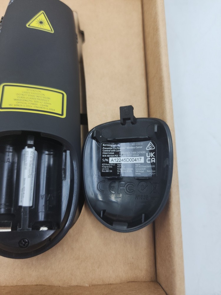 Kensington Expert Wireless Presenter with Green Laser Pointer and Cursor Control