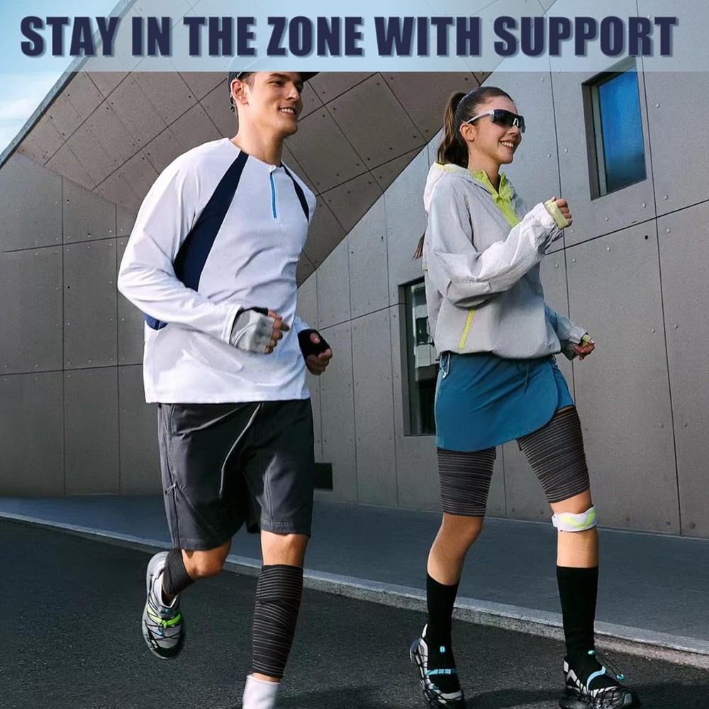 Adjustable 2 Pcs Thigh & Hamstring Compression Sleeves for Active Recovery