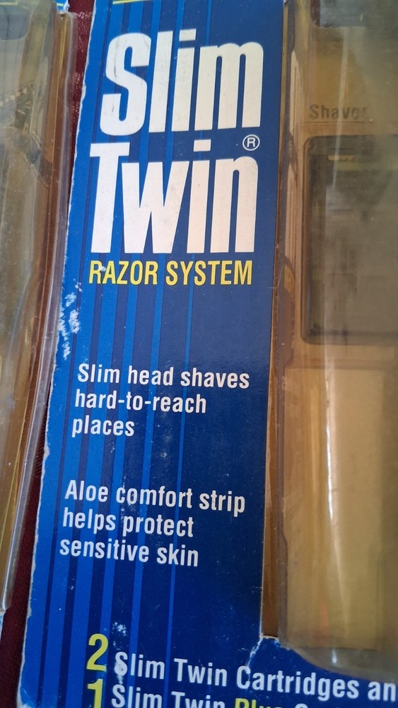 2-Vintage Schick Slim Twin Plus Razor System NOS