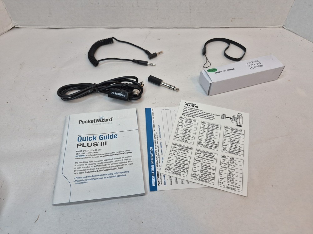 Pocket Wizard Plus 3 Manual With Cords Only