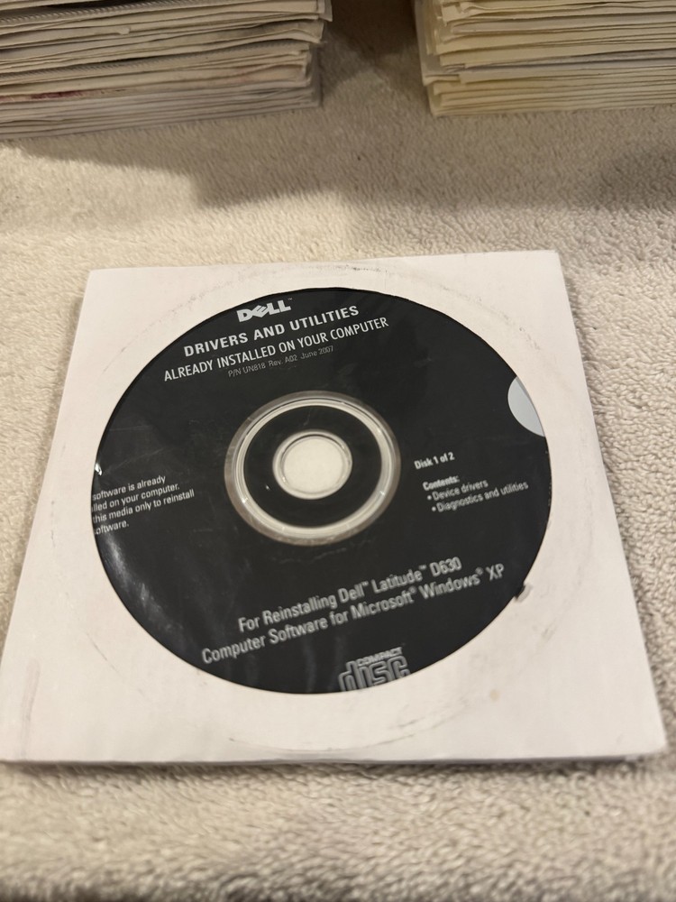 Dell Reinstalling Dell Latitude D630 Computer Software for Windows XP