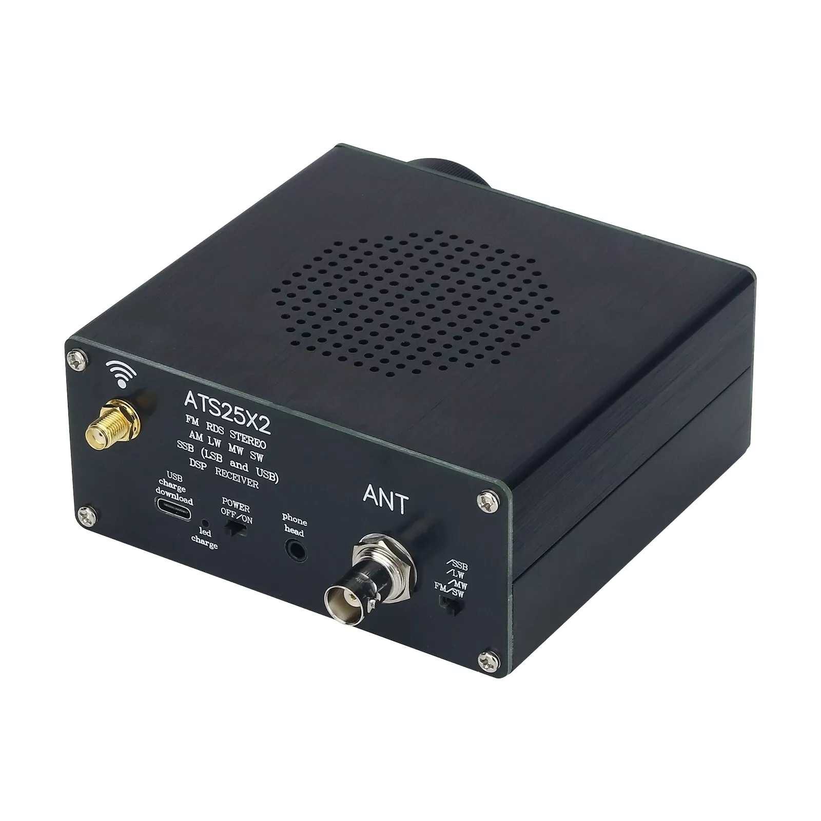 Black ATS25X2 WIFI Radio Receiver FM RDS AM LW MW SW SSB DSP All Band Receiver
