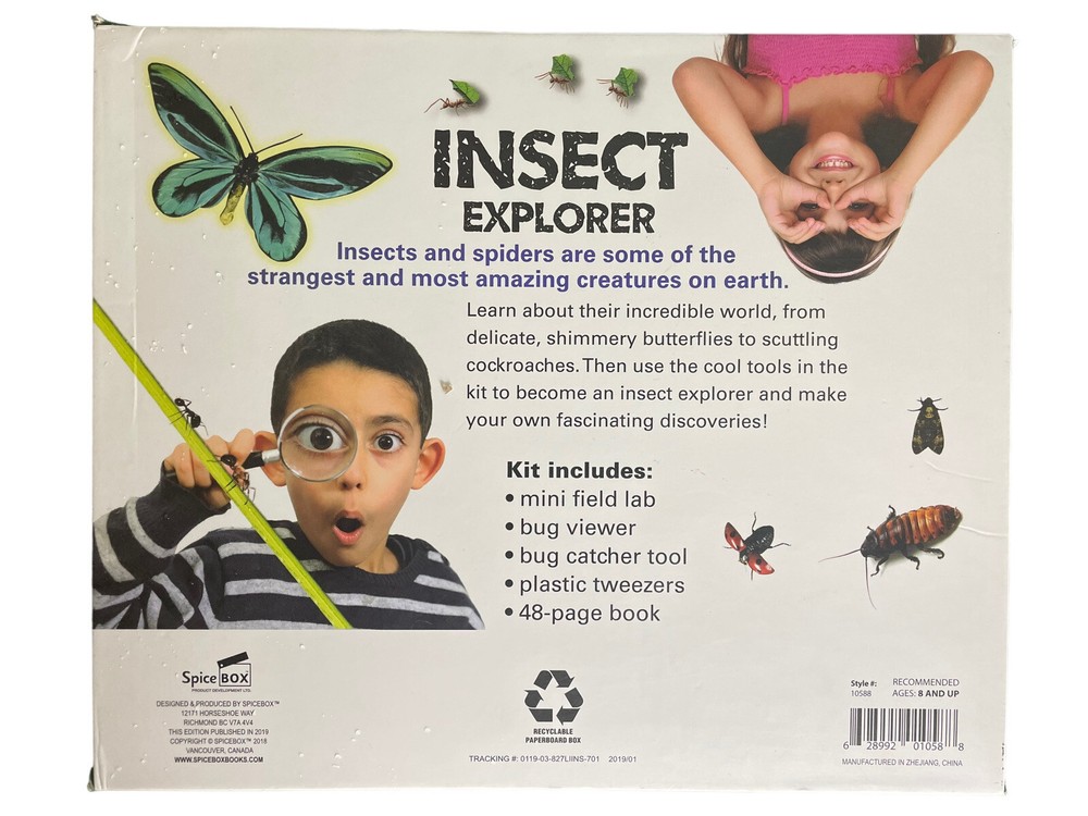 STEM Spice Box Insect Explorer Kit Mini Field Lab & Book Bug Catcher