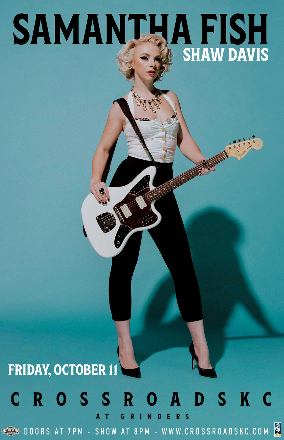 SAMANTHA FISH/SHAW DAVIS 2019 KANSAS CITY CONCERT TOUR POSTER- Blues, Roots Rock