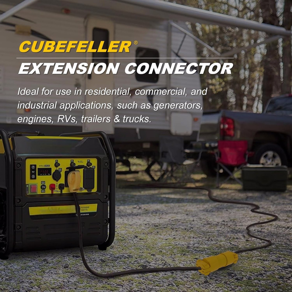 CUBEFELLER® Electrical Replacement Plug & Connector Set, Extension Cord Ends Mal