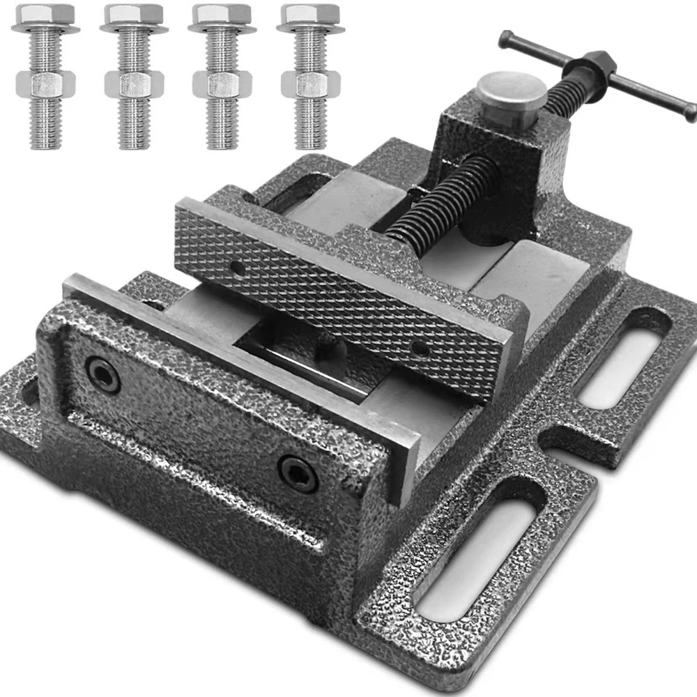Bench Vise, Drill Press Vise 4 inch Heavy Duty, Quick Release Drill Press Vis...