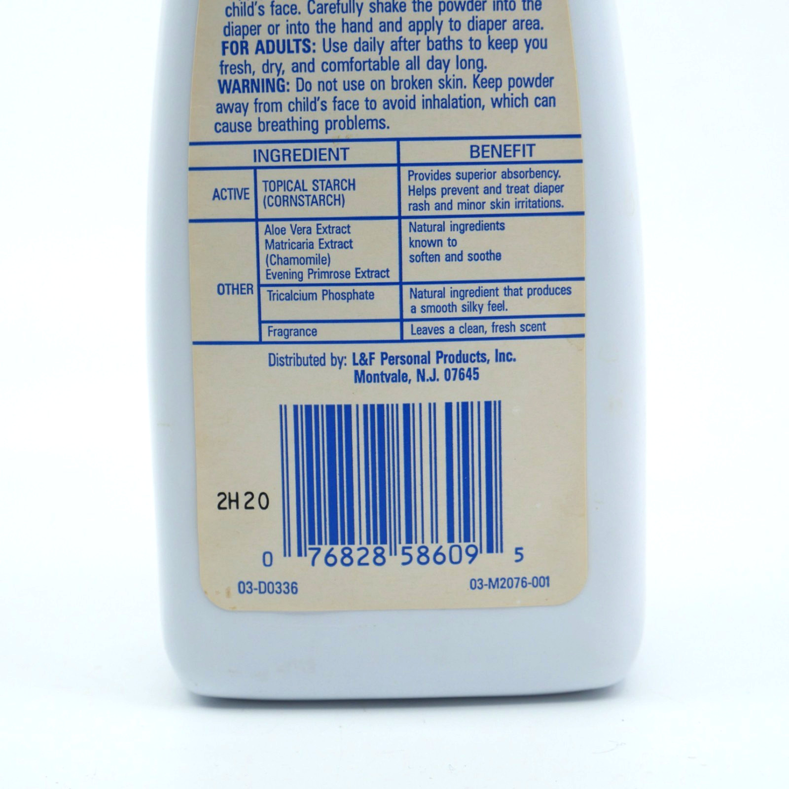 Vintage Diaparene Corn Starch Baby Powder bathroom prop 80s Chamomile Aloe