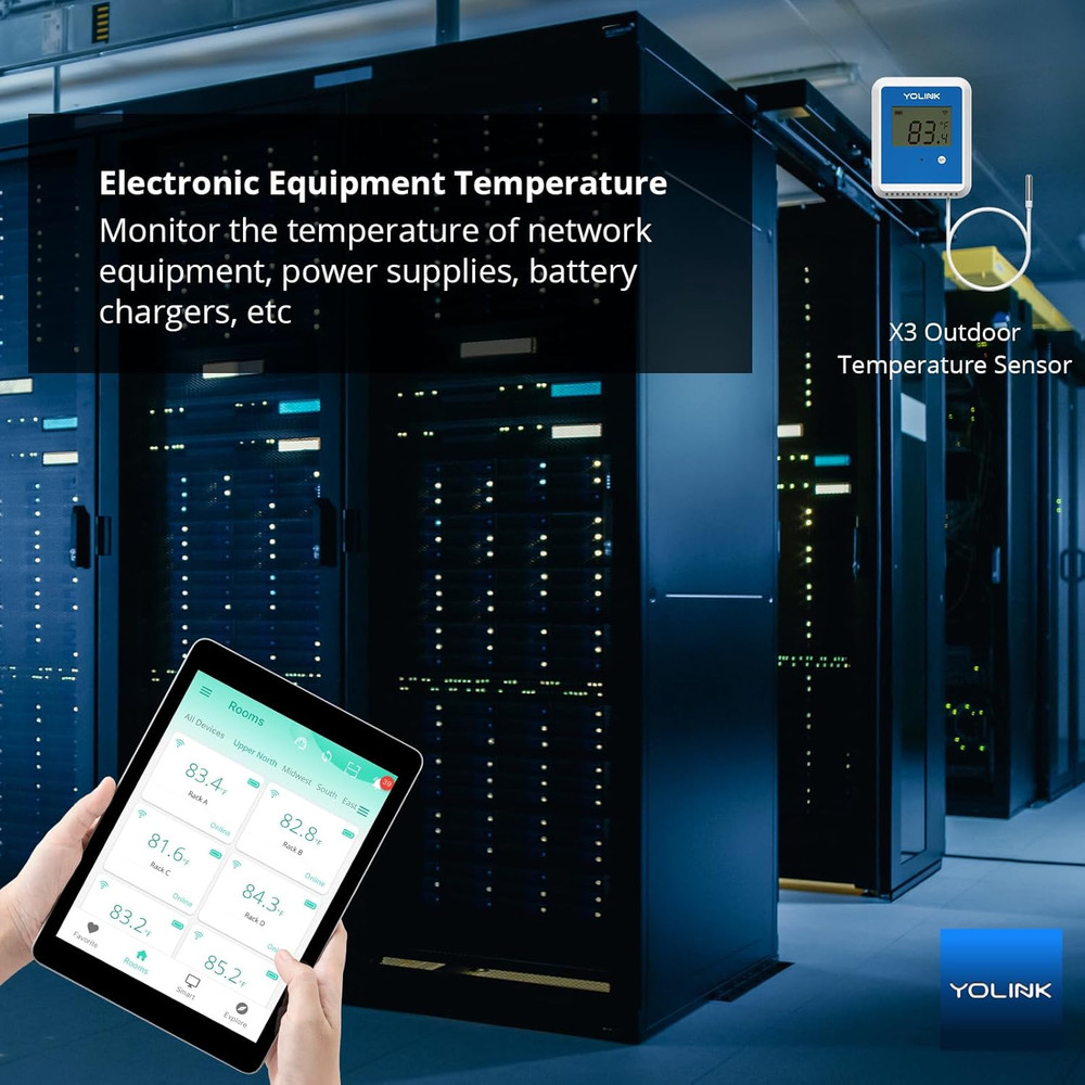 Smart X3 Version Outdoor Temperature Data Logger with Probe, Thermometer, 1/4 Mi