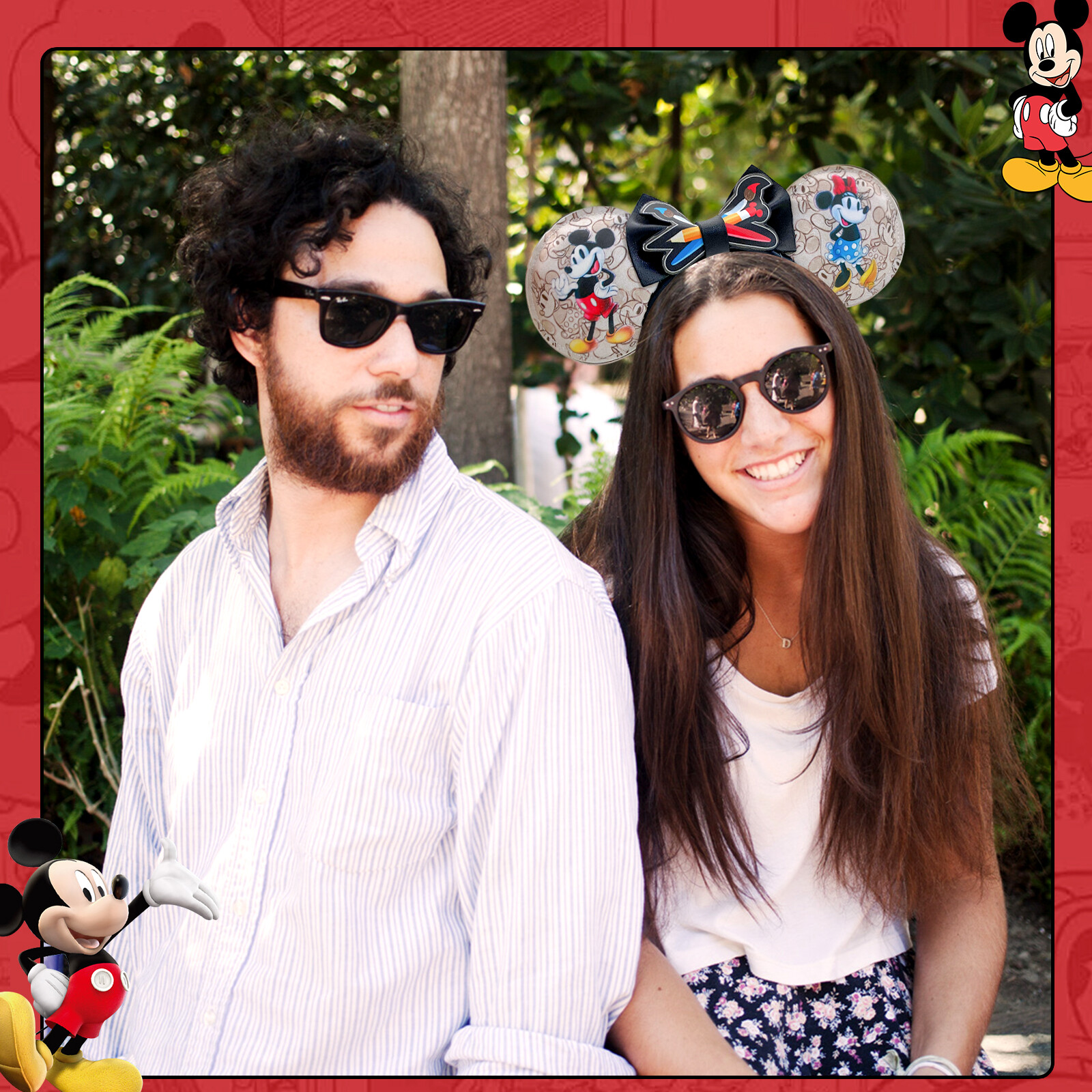 Disney Parks Mickey Minnie 100th Anniversary Sketchbook Ears Loungefly Headband