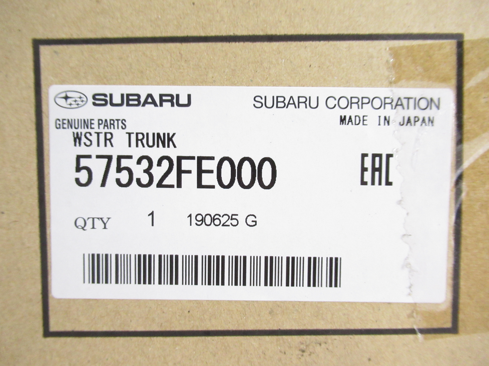 Genuine OEM Subaru 57532FE000 Trunk Lid Weatherstrip Seal 2002-2007 Impreza