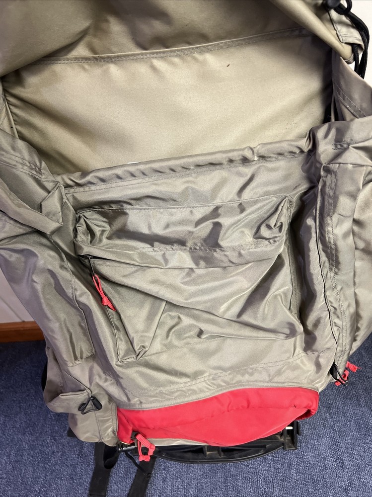 Camp Trails External Frame Hiking Backpack Size L Red and Tan