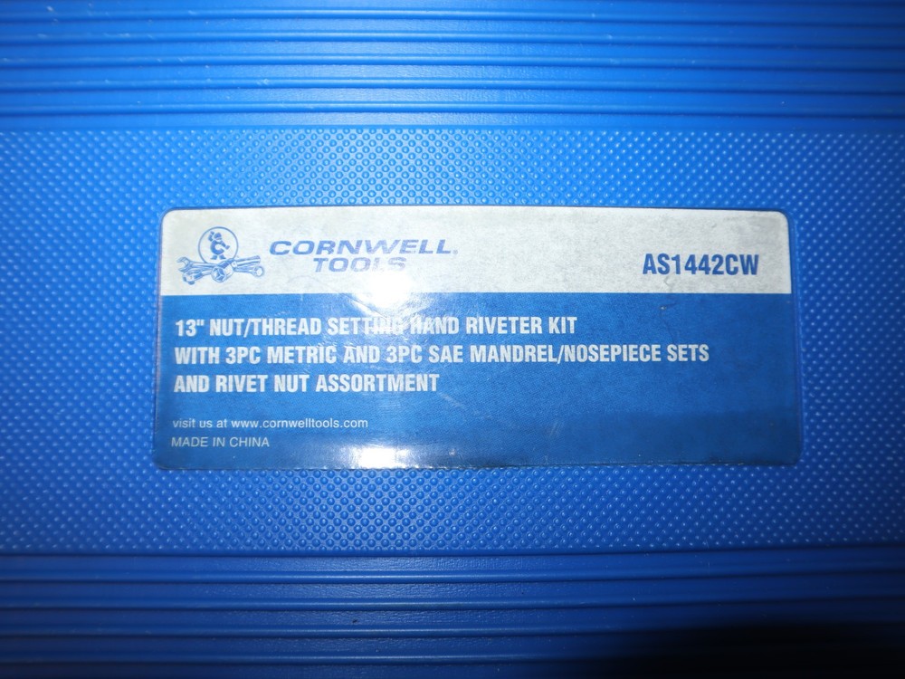 Cornwell Tools 13” Nut/Thread Setting Hand Riveter Kit - AS1442CW - AO4076496